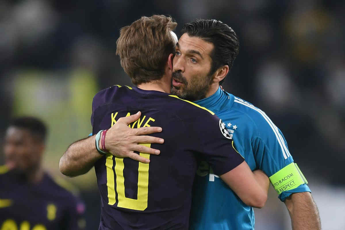Harry Kane went past Juventus 'keeper Buffon for Spurs