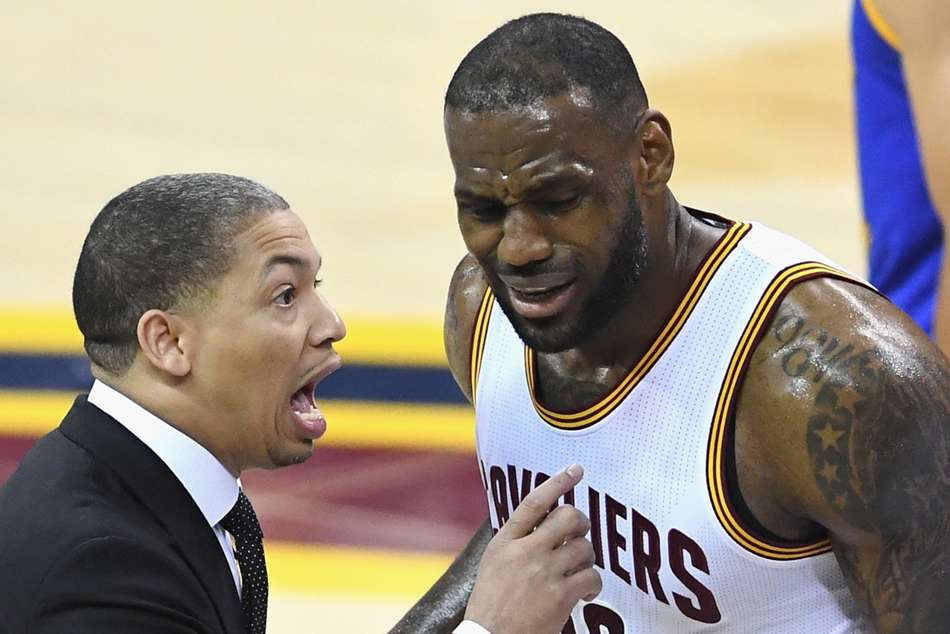 Tyronn Lue (left) and LeBron James (right). Tyronn Lue (left) and LeBron James (right).