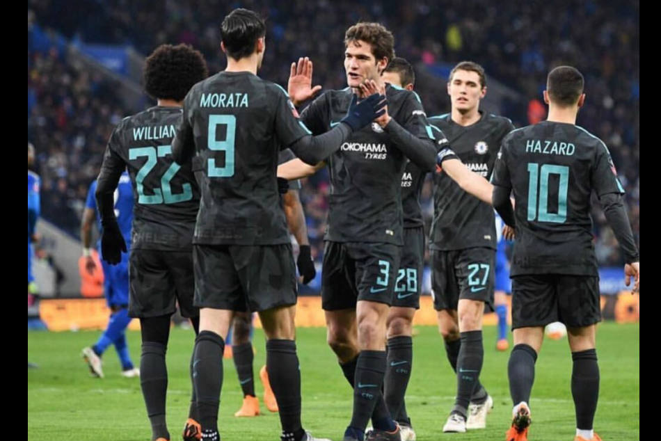 Marcos Alonso of Chelsea scored a double to help his side beat Tottenham Hotspur 2-1 at Wembley earlier in the Premier League season (Image: Twitter) Marcos Alonso of Chelsea scored a double to help his side beat Tottenham Hotspur 2-1 at Wembley earlier in the Premier League season (Image: Twitter)