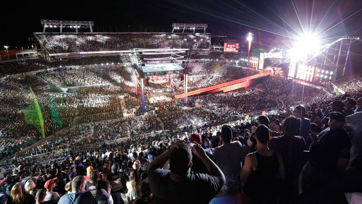 a view of Wrestlemania audience (image courtesy WWE.com) a view of Wrestlemania audience (image courtesy WWE.com)