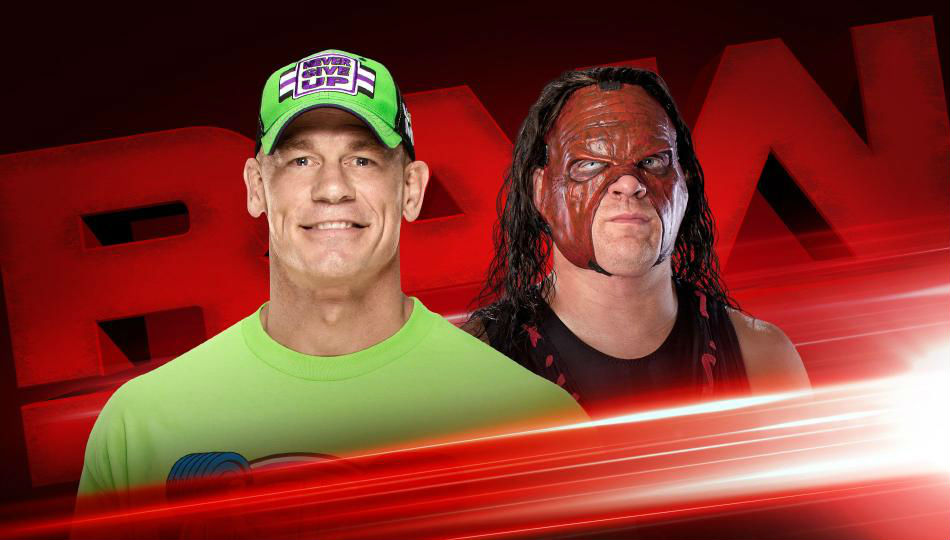 John Cena (left) vs. Kane (image courtesy WWE.com) John Cena (left) vs. Kane (image courtesy WWE.com)