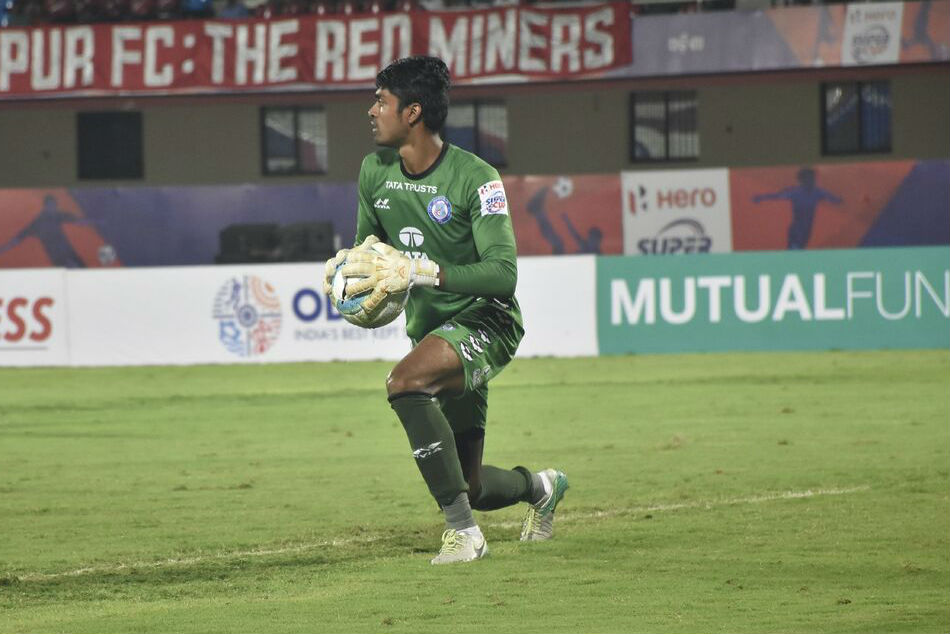 Sanjiban Ghosh of Jamshedpur FC in action against Minerva Punjab during their Super Cup match (Image: AIFF Media)