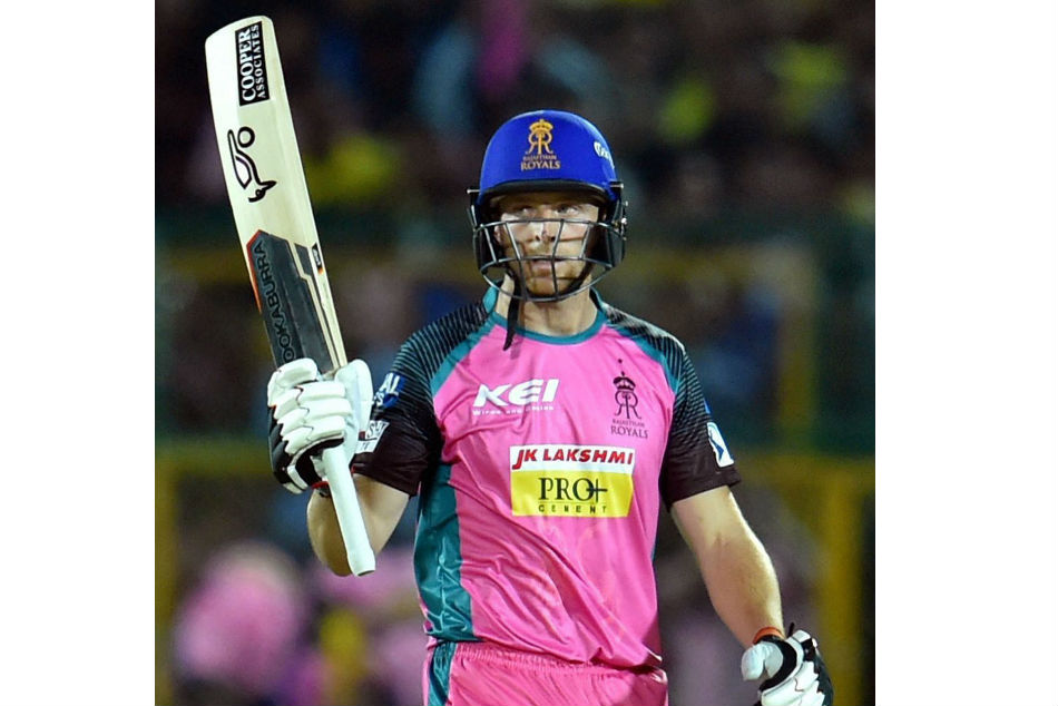 Buttler celebrates his half-century against CSK