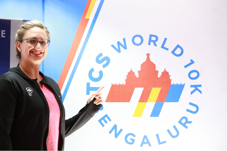 Mary Pierce in Bengaluru as the International Event Ambassador for the TCS World 10K