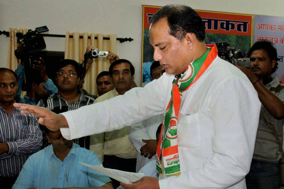 Former Indian captain Mohammad Azharuddin represented Moradabad (UP) as a Congress MP