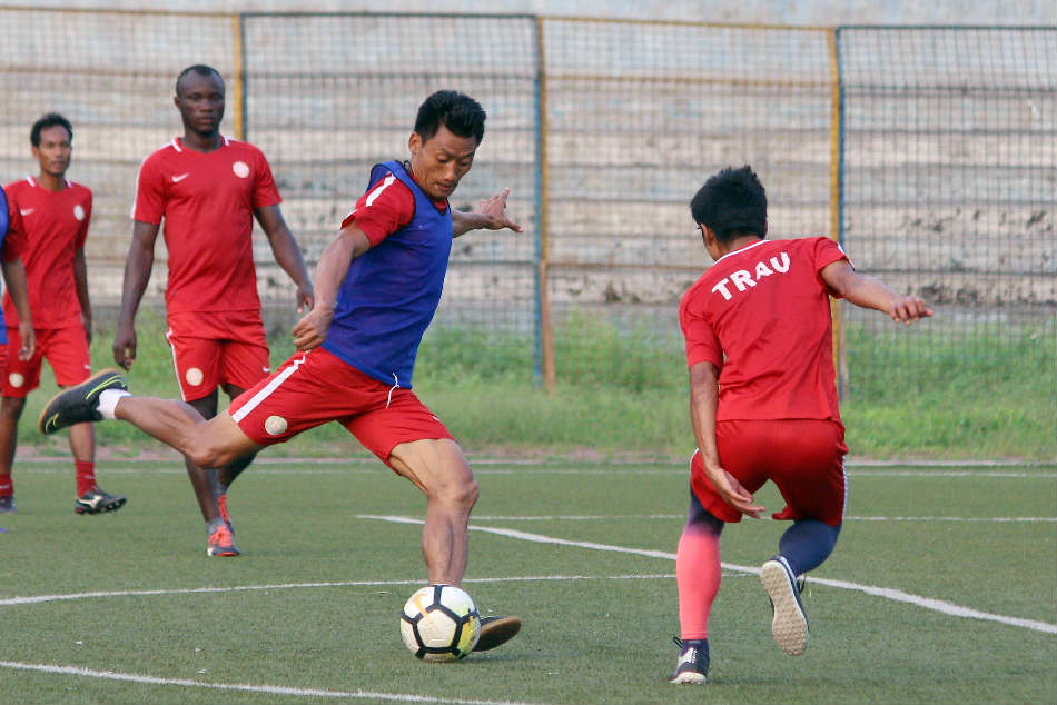 TRAU FC players during training (Image: AIFF Media)