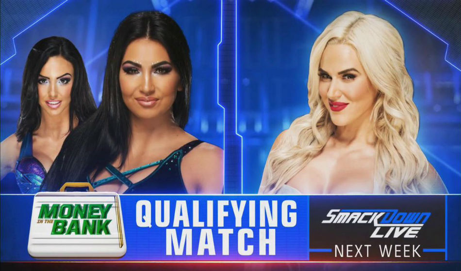 MITB Qualifer poster on Smackdown (image courtesy Twitter) MITB Qualifer poster on Smackdown (image courtesy Twitter)