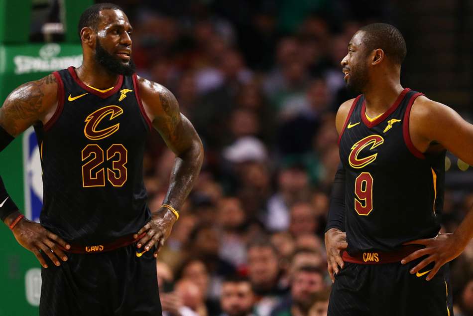 Dwayne Wade (right) and LeBron James won two championships together as team-mates with the Miami Heat Dwayne Wade (right) and LeBron James won two championships together as team-mates with the Miami Heat