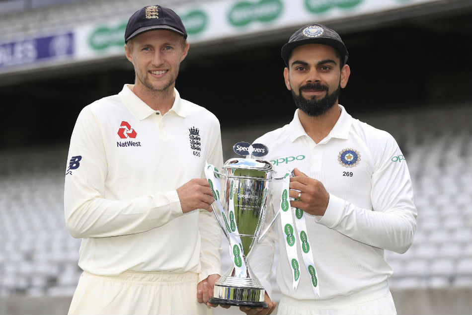Indian skipper Virat Kohli with England captain Joe Root Indian skipper Virat Kohli with England captain Joe Root