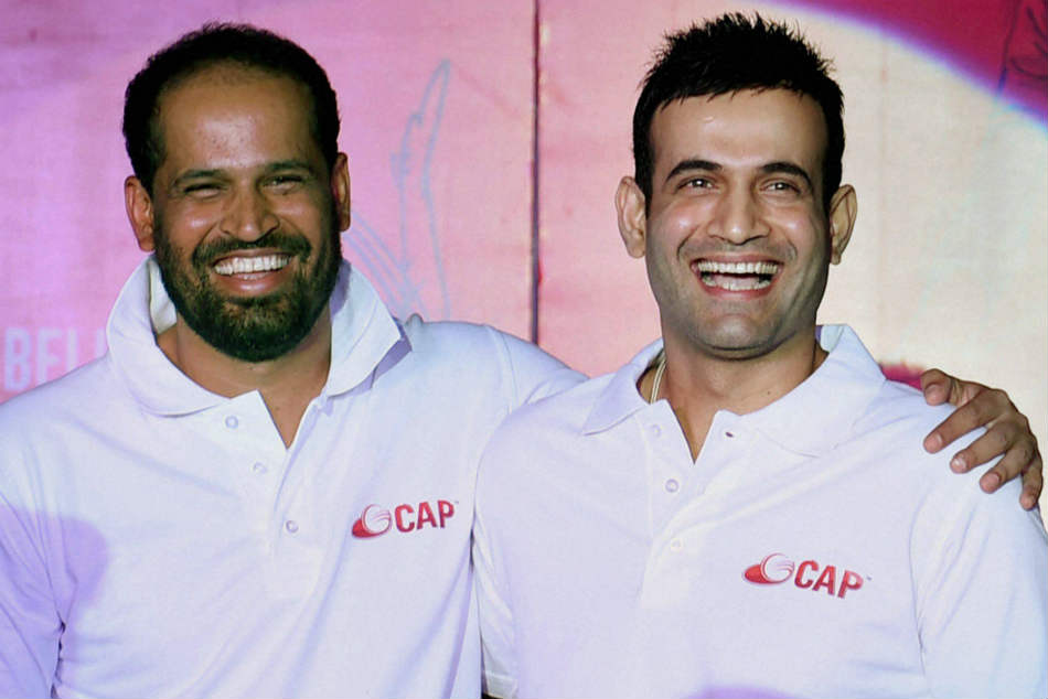 Irfan Pathan (right) was man of the final while Yusuf Pathan played just the final