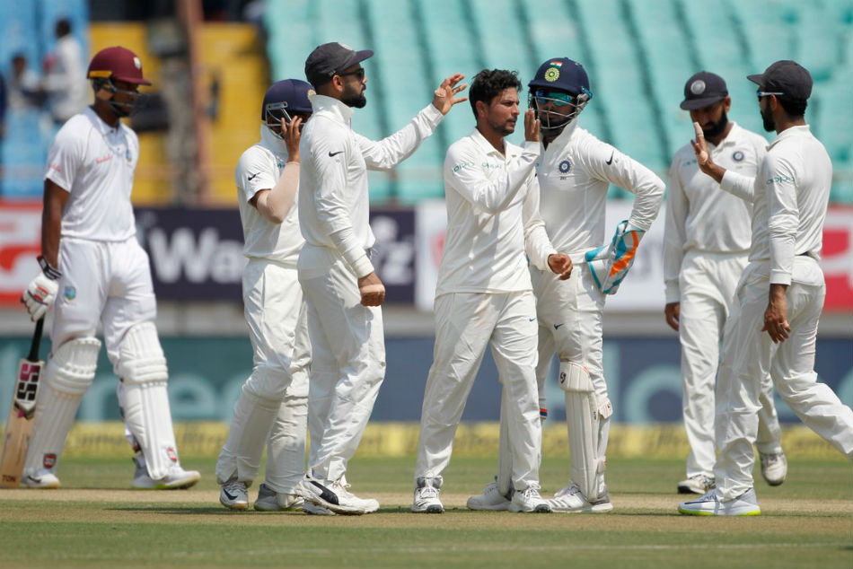 Kuldeep Yadav earned his first five-wicket haul in Test cricket Kuldeep Yadav earned his first five-wicket haul in Test cricket