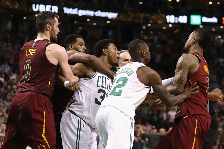 Boston Celtics star Marcus Smart and Cleveland Cavaliers guard JR Smith have been fined Boston Celtics star Marcus Smart and Cleveland Cavaliers guard JR Smith have been fined