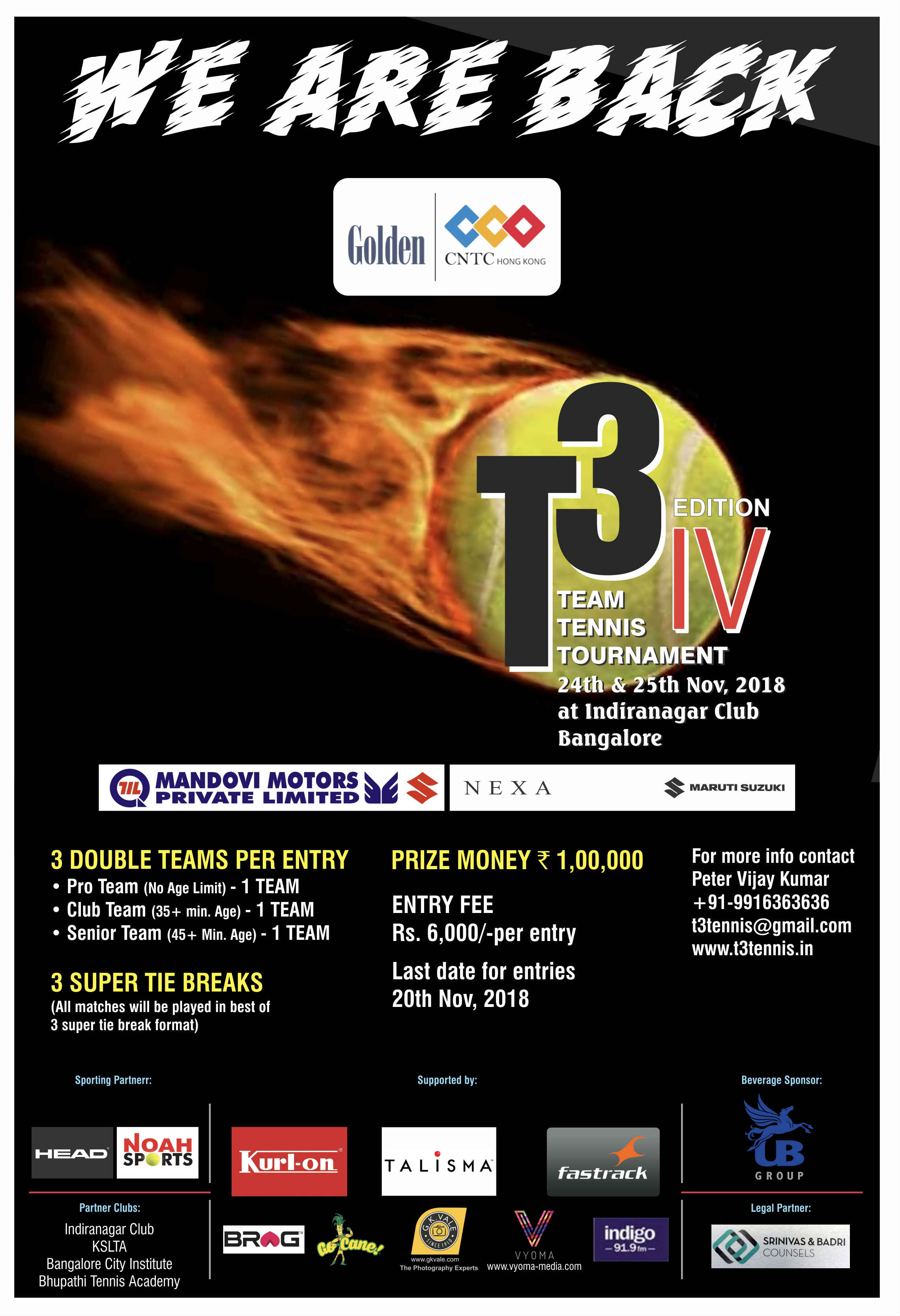 T3 Team Tennis Tournament Returns