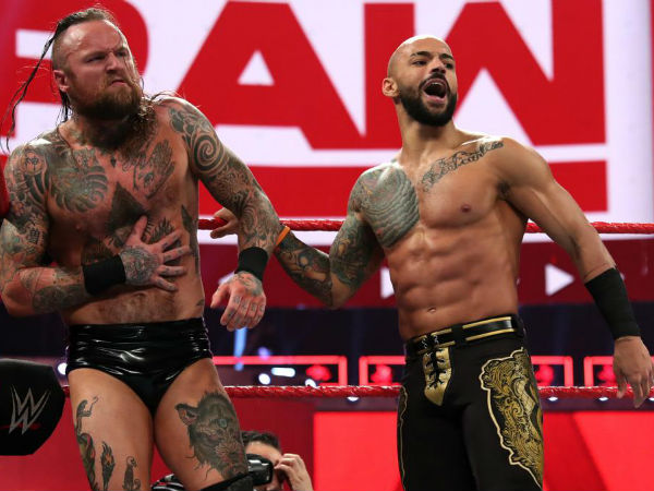 Raw tag team titles and rest of the roster