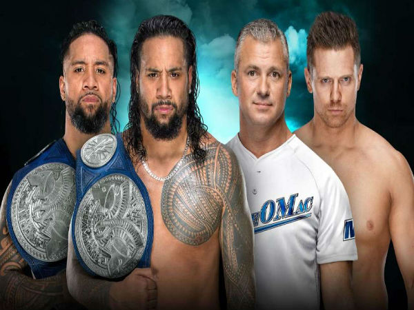 Smackdown Tag Team Championship: The Usos (c) vs. The Miz & Shane McMahon