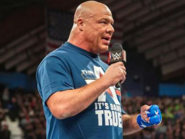 Kurt Angle battles Rey Mysterio in his final Raw match