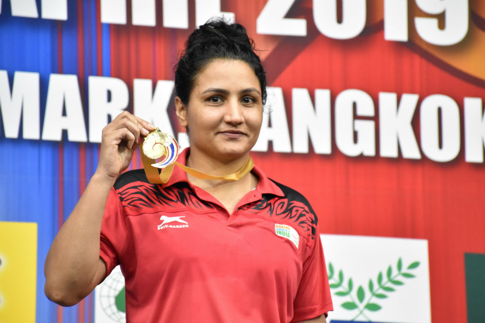 Pooja Rani created history by winning the first ever Gold in the 81Kg for India at the Asian Championships on Friday in Thailand. Pooja Rani created history by winning the first ever Gold in the 81Kg for India at the Asian Championships on Friday in Thailand.