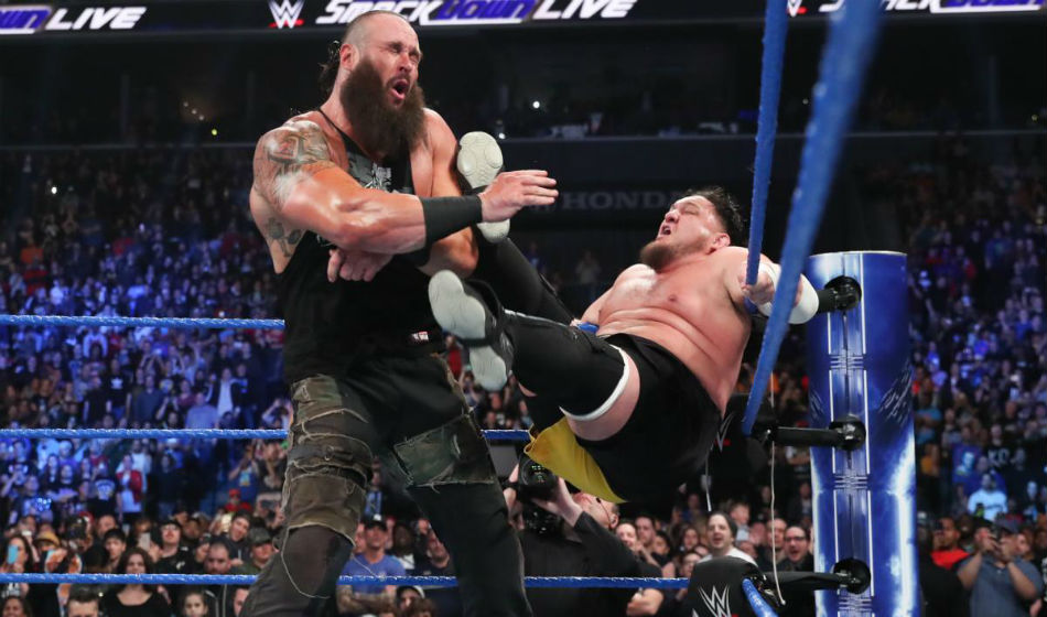 Braun Strowman and Samoa Joe are likely to begin a feud on Raw (image courtesy WWE) Braun Strowman and Samoa Joe are likely to begin a feud on Raw (image courtesy WWE)