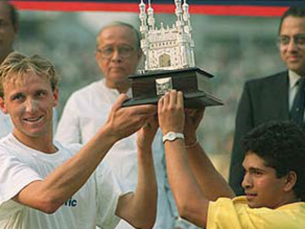 Allan Donald and Sachin Tendulkar