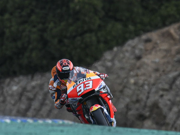 Marquez crashes