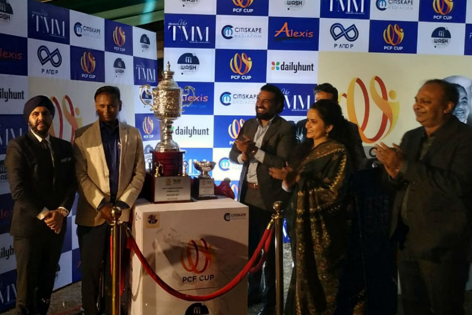 Countdown to PCF Cup-Football begins, trophy for corporate tournament unveiled in New Delhi Countdown to PCF Cup-Football begins, trophy for corporate tournament unveiled in New Delhi