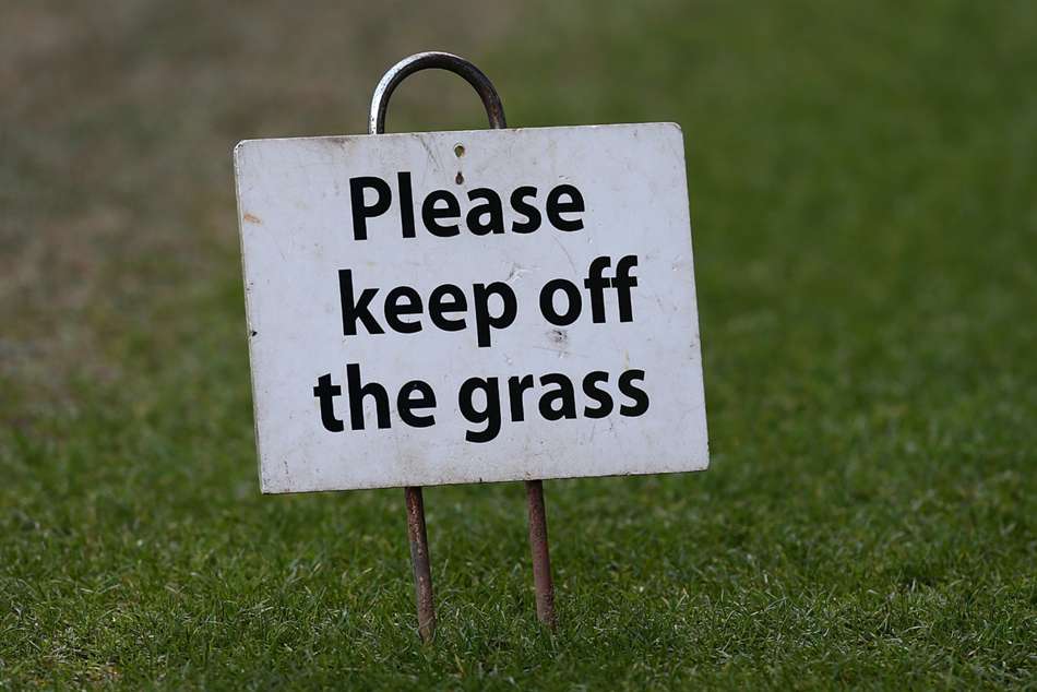 Keep off the grass sign Keep off the grass sign