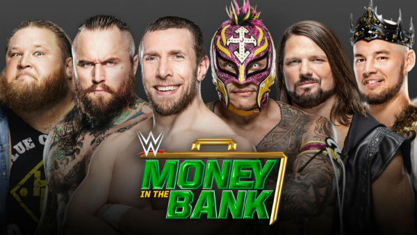 Men's Money In the Bank Ladder Match: Aleister Black vs. Rey Mysterio vs. Daniel Bryan vs. King Corbin vs. Otis vs. AJ Styles