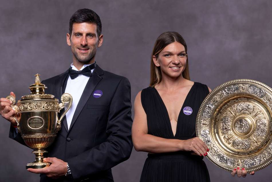 Novak Djokovic and Simona Halep Novak Djokovic and Simona Halep