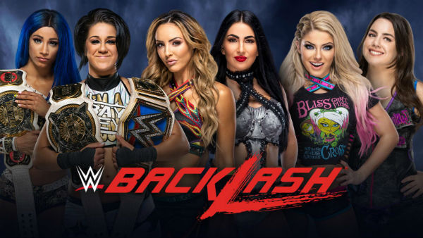 Triple Threat for the WWE Women's Tag Team Titles: The IIconics vs. Alexa Bliss and Nikki Cross vs. Sasha Banks and Bayley (c)
