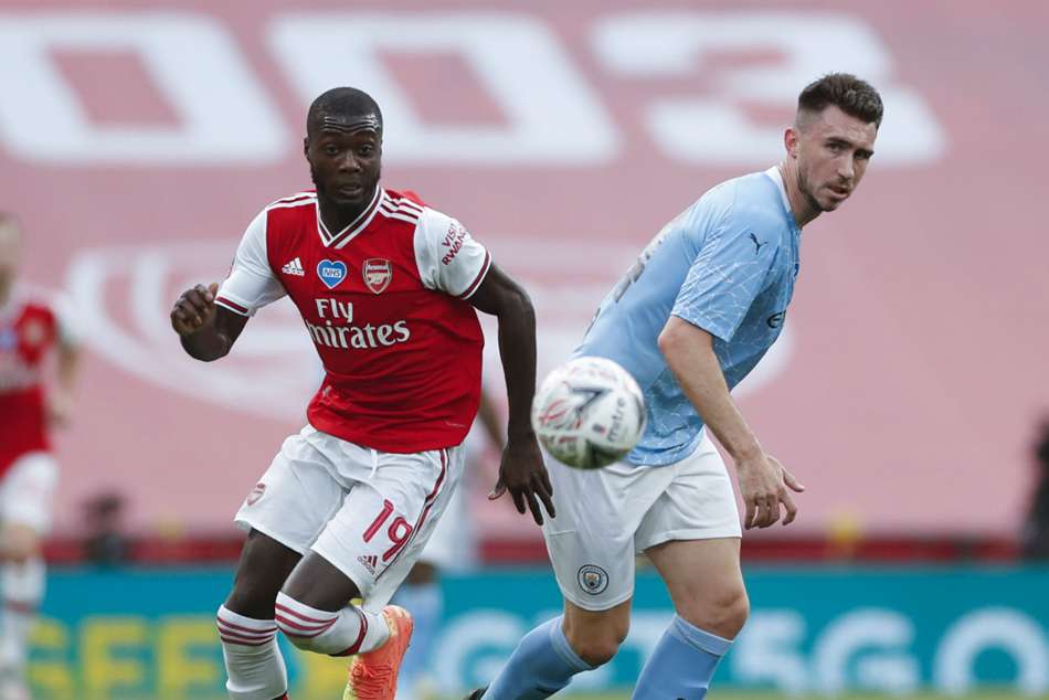 Nicolas Pepe and Aymeric Laporte Nicolas Pepe and Aymeric Laporte