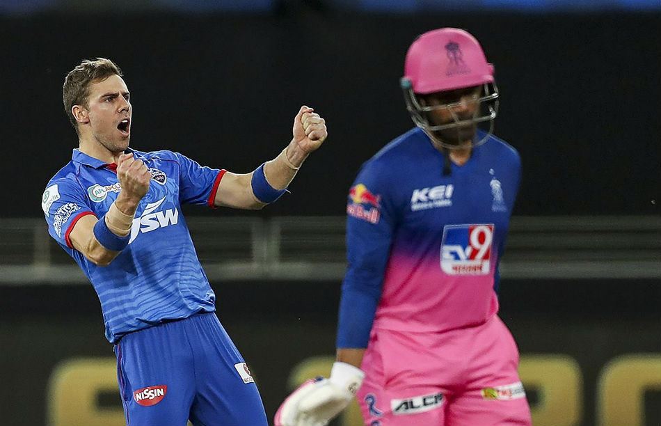 IPL 2020: Anrich Nortje bowls fastest ball of season at 156.22 kmph IPL 2020: Anrich Nortje bowls fastest ball of season at 156.22 kmph