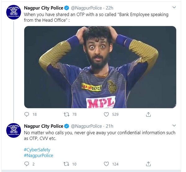 IPL 2020: Varun Chakravarthys funny image used by Nagpur City Police; heres why IPL 2020: Varun Chakravarthys funny image used by Nagpur City Police; heres why