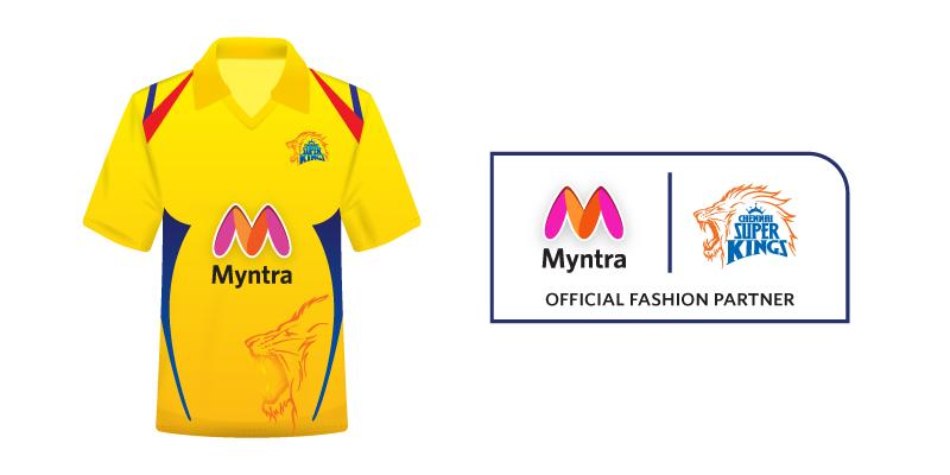 Myntra will feature in the prominent part of CSK jersey for this IPL season. Myntra will feature in the prominent part of CSK jersey for this IPL season.