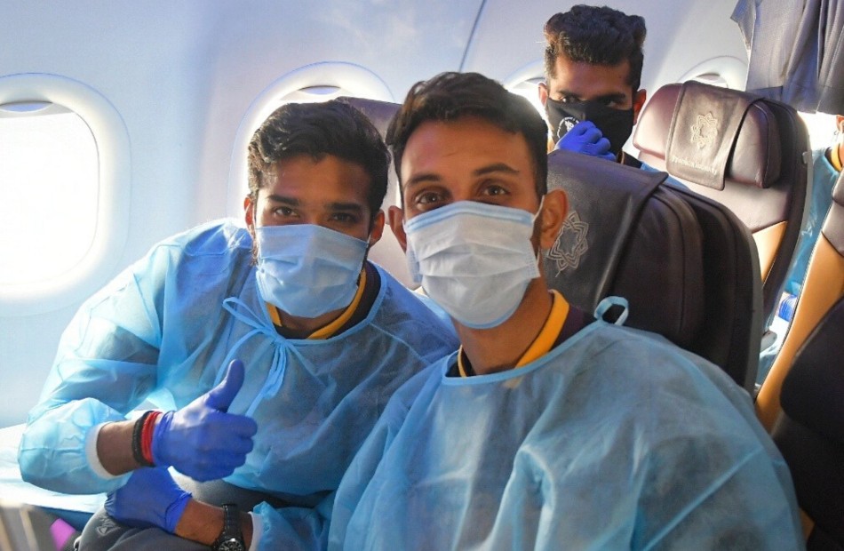 Kolkata Knight Riders embark on journey to Chennai after Mumbai camp (Image Courtesy: KKR Twitter) Kolkata Knight Riders embark on journey to Chennai after Mumbai camp (Image Courtesy: KKR Twitter)