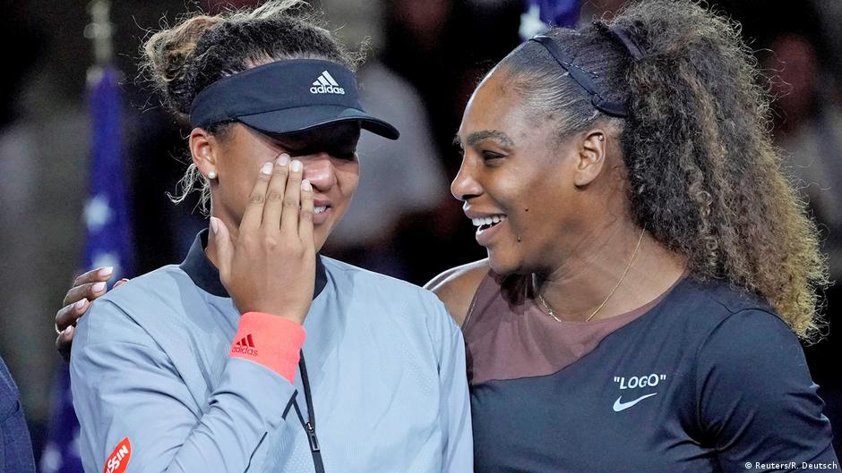 Serena Williams (right) consoled as well as congratuled Naomi Osaka after her 2018 US Open win