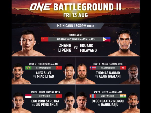 ONE Battleground II Full Card (All MMA bouts)