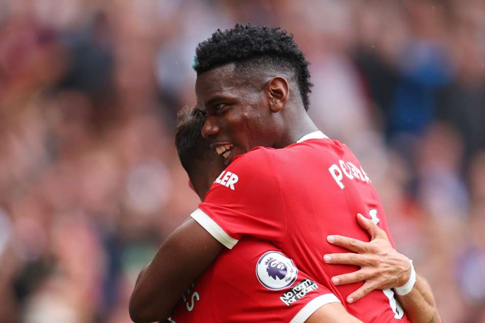Bruno Fernandes and Paul Pogba Bruno Fernandes and Paul Pogba