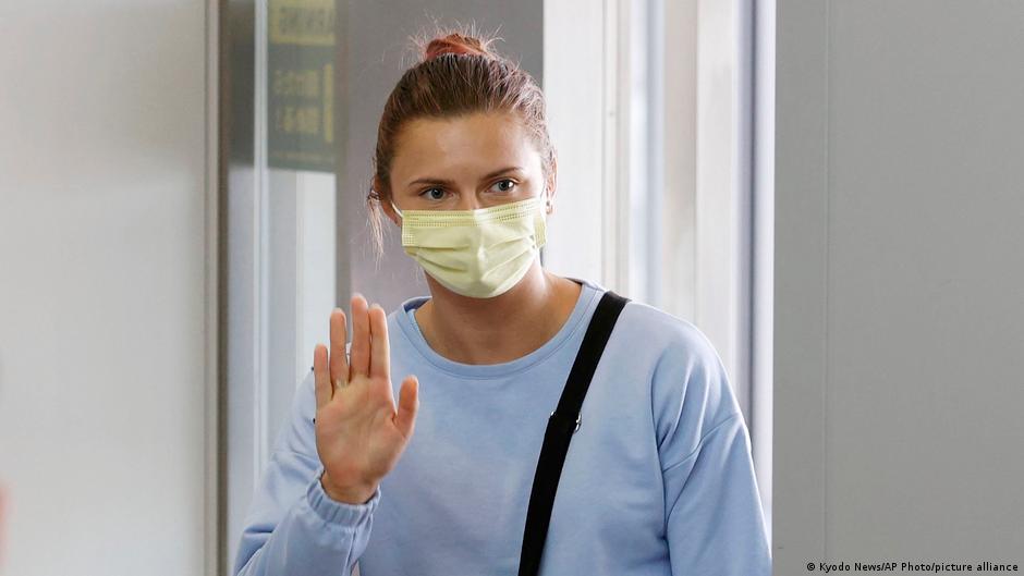 Krystsina Tsimanouskaya said she feared for her life in Tokyo and sought safety in Poland