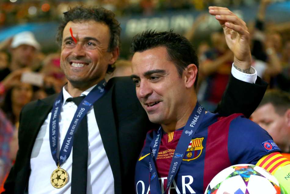 Luis Enrique and Xavi Luis Enrique and Xavi