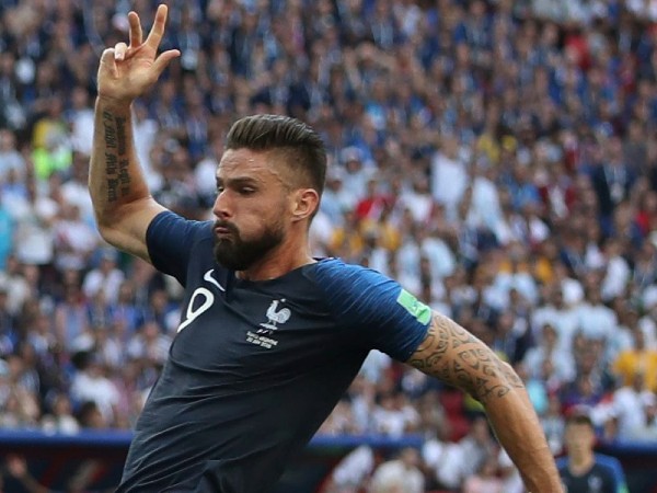 Olivier Giroud moved to within three goals of his countrys all-time goalscoring record 