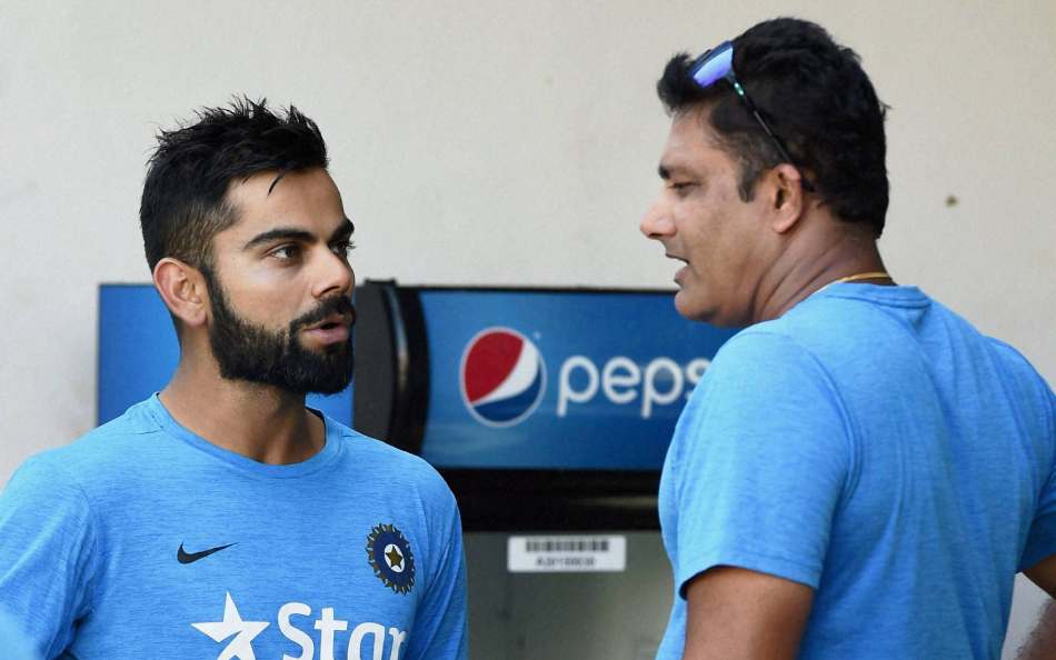 Virat Kohli and Anil Kumble