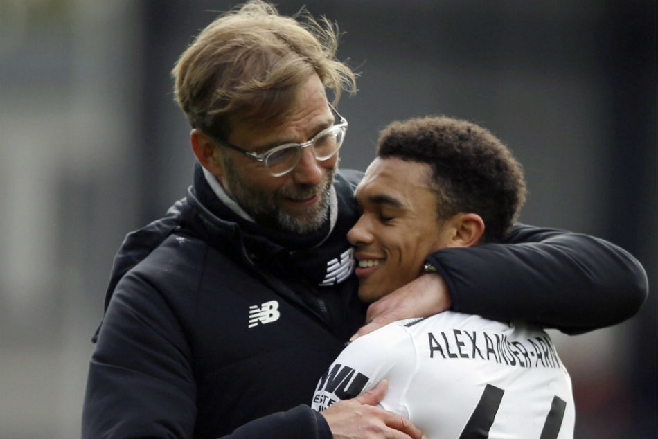 Jurgen Klopp and Trent Alexander-Arnold