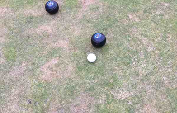 3 Lawn bowls balls & Jack
