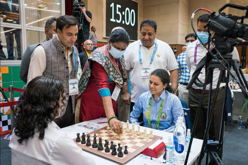 Koneru Humpy conceded the first draw, but the team won comfortably nevertheless. PHOTO: Lennart Ootes