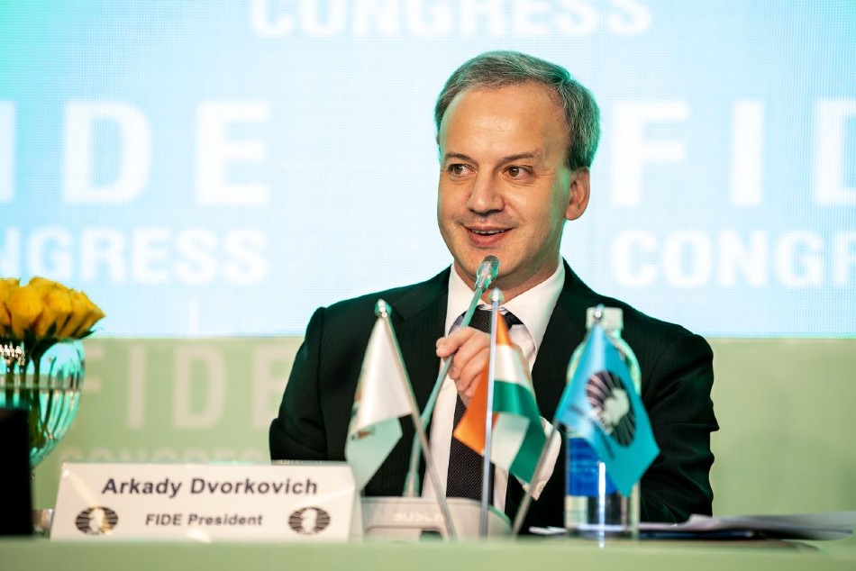 Arkady Dvorkovich, minutes before presenting the Presidential report to the General Assembly. PHOTO: David Llada 