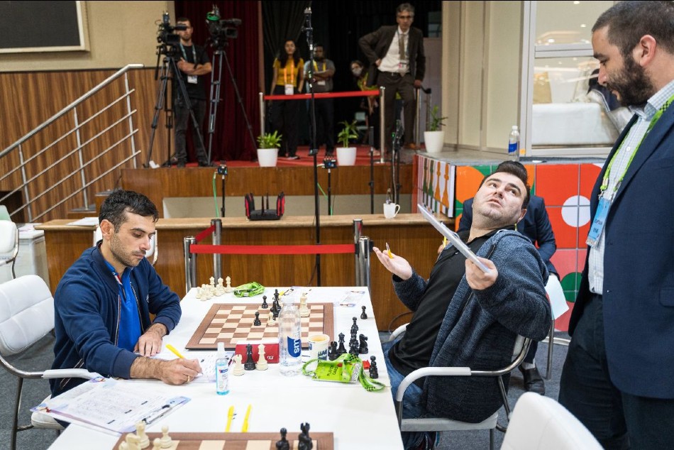 Gabriel Sargissian won a decisive duel against Mamedyarov Shakhriyar. Photo: Lennart Ootes