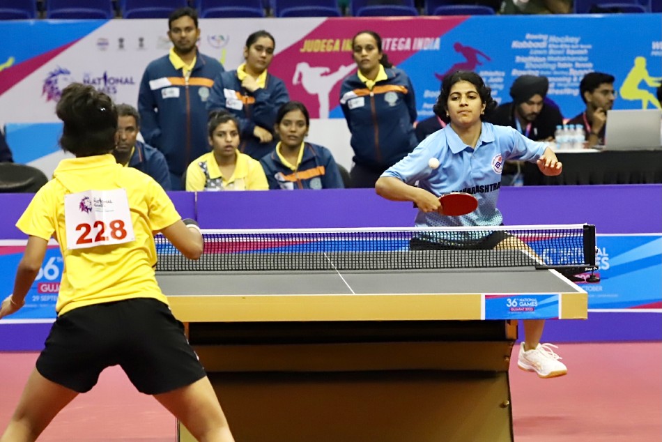 National Games Table Tennis: Maharashtra, West Bengal win two rounds each, all but through to semis