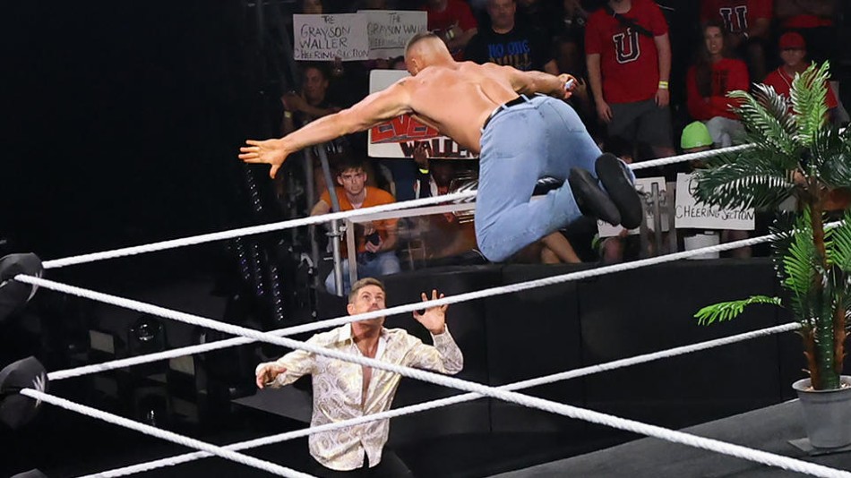 Bron Breakker took out Grayson Waller on NXT (image courtesy WWE.com) Bron Breakker took out Grayson Waller on NXT (image courtesy WWE.com)