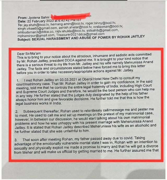 complaint against rohan jaitley