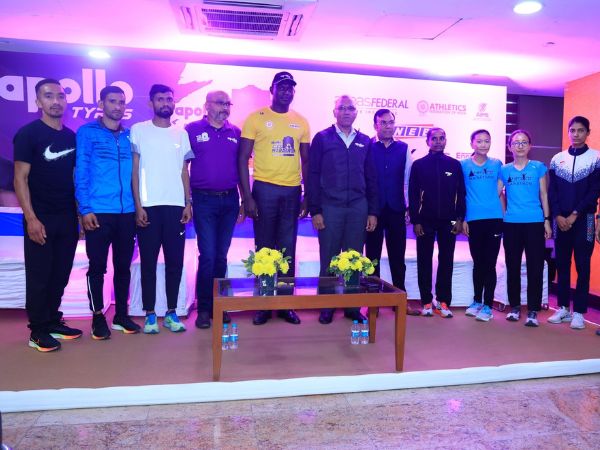 David Rudisha with elite India athletes David Rudisha with elite India athletes